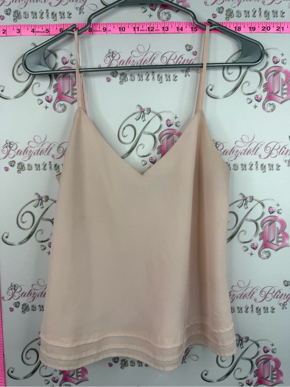 Talula tank top cami Blush Pink Satin Cami Tank Top
